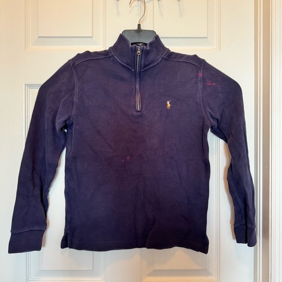 Polo Ralph Lauren Other - Polo Ralph Lauren Sweater Mens Large Blue Pullover Quarter Zip Yellow Pony